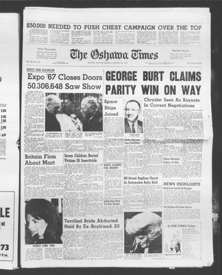 Oshawa Times (1958-), 30 Oct 1967