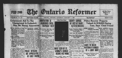 Ontario Reformer (1871-1873, 1922)
