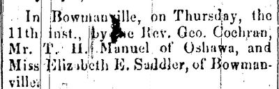 Manuel, T.H. and Saddler, Elizabeth E. (Married)