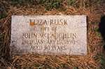 LH0609 Headstone for Eliza Rusk, wife of John McLaughlin