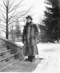 LH1318 J. Aubrey Morphy in a fur coat