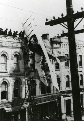 LH2585 Airplane crash taken from building across the street