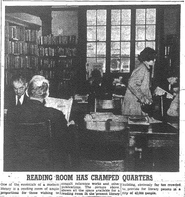 Carnegie Library Reading Room has cramped quarters