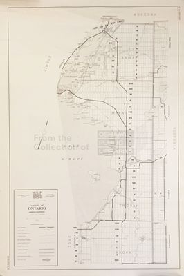 LHM060 Wall Map of County of Ontario, North Portion