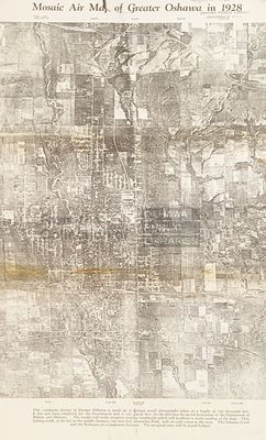 LHM003 Mosaic Air Map of Greater Oshawa in 1928