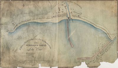 A Map of Port Colborne: the termination of the Welland Canal on Lake Erie, 1837