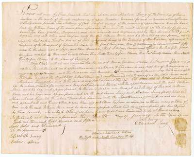 Land Deed No. 5125- Between Isaac and Abraham Laing and William Haun of the Township of Humberstone