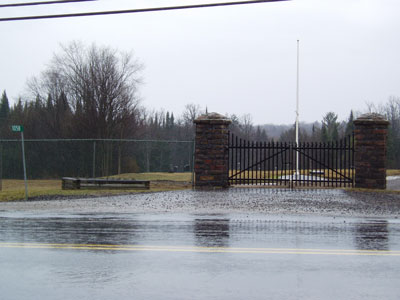 Rosseau Cemetery - Gate & Flag Pole 3 of 3 - Apr 17 2004 - JSA0019