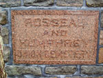 Rosseau Cemetery - Rosseau and Humphrey Union Cemetery Plate  - JSA0022