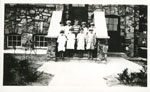 Children on the steps of the Hall - RM0016
