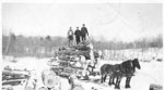 Logging at Morgan's Bay (Beachwood), Lake Rosseau - 1937 with Fergus Mullen, John Beaumont, & Oliver Beley - RI0044