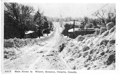 Main Street of Rosseau in the Winter - RV0032