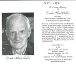 In Loving Memory of Frank Albert Clubbe - RP0033