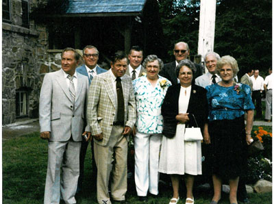 Crawford Group in Front of Rosseau Memorial Hall - RP0419
