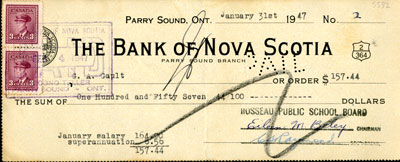 BNS - G.A. Gault, January Salary - Jan 31/47 No. 2 - SS0032