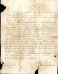 Letter - Miss M Little - re: applying to teach at SS#1 Oct 1889 from Mount Forest High School teacher M Shields - SS0065