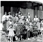 Granny Stringer with children of Rosseau about 1959 - RP0286