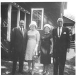 Holton, Edwin & Ethel (Betty) with Hazel (Holton) & Ray Smith - Aug 6 1966 - RP0423