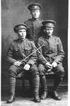 Grenke, Emil (middle); Crawford, Robert Edward "Ed" (right) - Vet WW I - RP0175