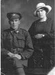 Helmkay, Charles Collins "Albert" - Vet WW I - with wife Annie - RP0262