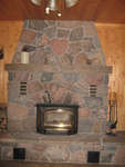 Stonemasonry - #403 Turtle Lake Road, Rosseau - Dan & Darlene Fraser's fireplace - RI0175