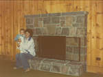 Stonemasonry - Darlene (Clifford) Fraser with son Lorne  - location is Mrs D. Freeman`s home in Minett - RI0189