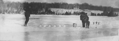 Winter game on Indian Lake