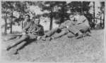 Soldiers on sidehill at Fettercairn