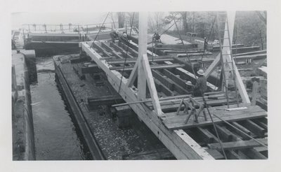 Rideau Canal Carpenters at Work at Jones Falls