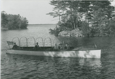 Steam launch near Chaffeys Lock