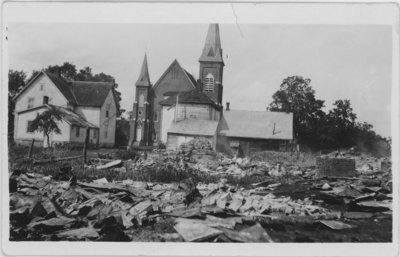 Methodist Church and house, Newboro, Ontario