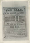 Sale sign for M.W. Bresee and Sons