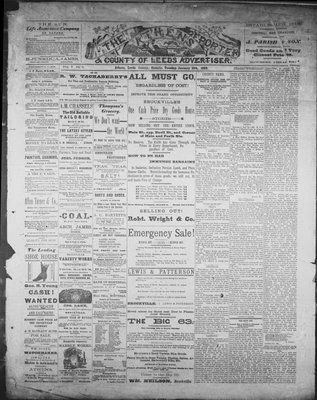 Athens Reporter and County of Leeds Advertiser (18920112), 15 Jan 1889