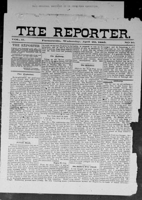 Farmersville Reporter and County of Leeds Advertiser (18840522), 22 Apr 1885