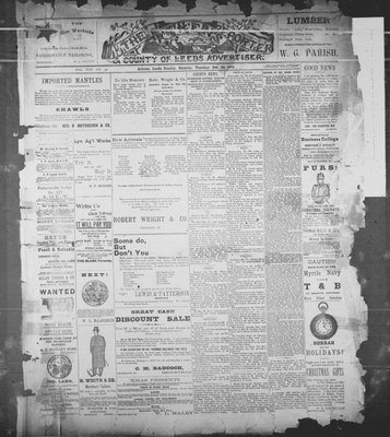 Athens Reporter and County of Leeds Advertiser (18920112), 20 Dec 1892