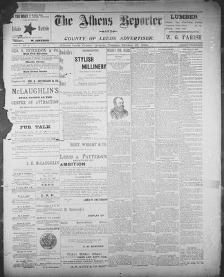 Athens Reporter and County of Leeds Advertiser (18920112), 23 Oct 1894