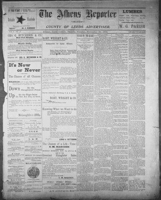 Athens Reporter and County of Leeds Advertiser (18920112), 20 Nov 1894