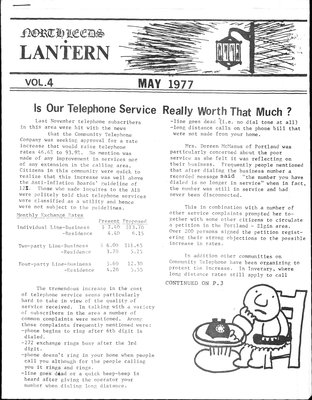 Northern Leeds Lantern (1977), 1 May 1977