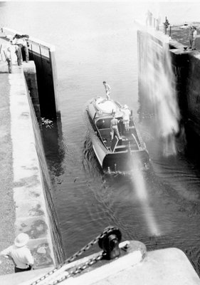 Locking through Chaffey's Lock c.1955