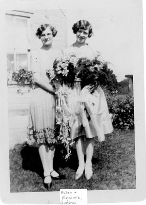 Florence Teeple (1910- ) and her sister  Helen c.1930