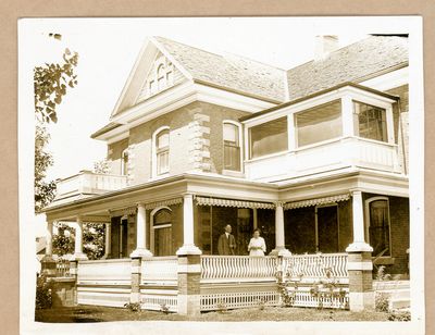 Edward and Harriet Pierce in front of their Delta home c.1910