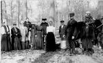 Earl family and friends in sugar bush near Elgin c.1905