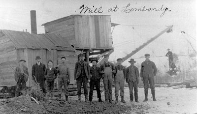 Sawmill and workers at Lombardy c.1905