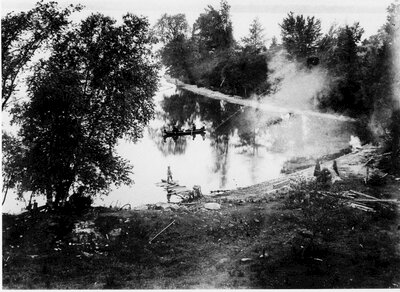 Canoeing on Bass Lake at Lakeside Farm c.1905