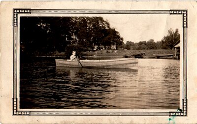 Boat in front of Dorothy's Lodge