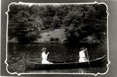 Canoeing at Chaffey's Lock c.1907