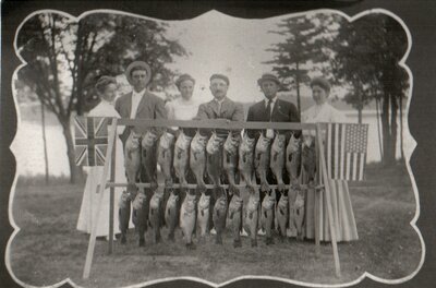 Chaffey's group with fish c.1907