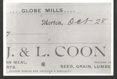 Coon Mill letterhead from Morton c.1900