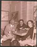 Janice Jarrett Cross and Lorraine Warren c.1943 with unidentified Opinicon guest having ice cream