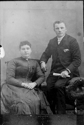 Charles and Jennie Wilson Kerr wedding photo 1890